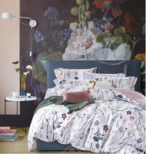 画像をギャラリービューアに読み込む, お洒落な花柄高級布団カバー3点セット(シングル) Bella40 (寝具/寝具カバー/ベッドリネン/ベッドカバー/シーツ/掛け布団カバー/布団カバー/ボックスシーツ/ピロケース/枕カバー)