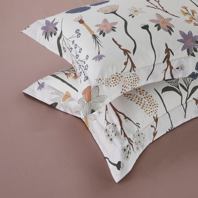 お洒落な花柄高級布団カバー4点セット(ダブル) Bella40W (寝具/寝具