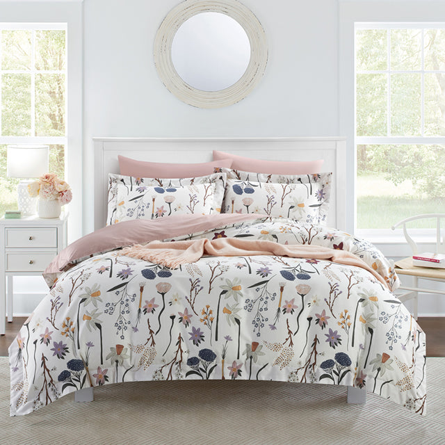 お洒落な花柄高級布団カバー3点セット(シングル) Bella40 (寝具/寝具